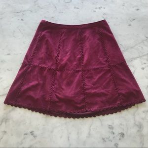 *SOLD* Patchwork Faux Suede Miniskirt